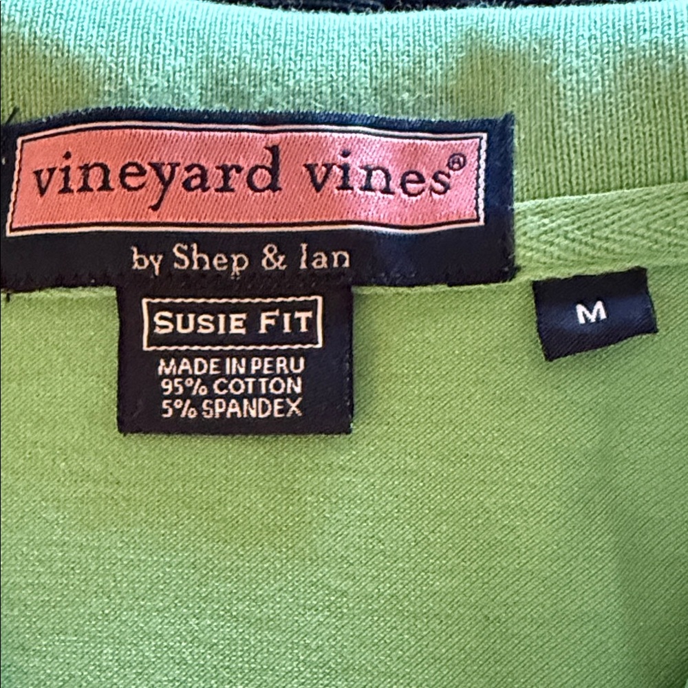 Vineyard Vines Women's Light Green Polo Shirt - Picture 2 of 3